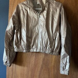 All in Motion Shimmering Tan Bomber Jacket